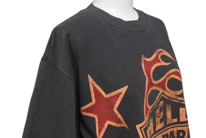 未使用 HELLSTAR ヘルスター パストゥパラダイス プリント半袖Ｔシャツ ブラック コットン トップス サイズS 中古 4c075182 