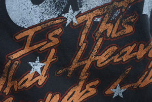 未使用 HELLSTAR ヘルスター パストゥパラダイス プリント半袖Ｔシャツ ブラック コットン トップス サイズS 中古 4c075182 