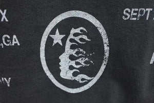 未使用 HELLSTAR ヘルスター パストゥパラダイス プリント半袖Ｔシャツ ブラック コットン トップス サイズS 中古 4c075182 