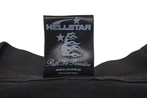 新品未使用 HELLSTAR ヘルスター スケルトン プリント 半袖Ｔシャツ ブラック コットン 骸骨 トップス サイズＬ 中古 4c075183