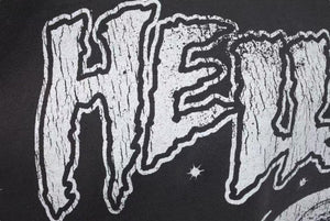 新品未使用 HELLSTAR ヘルスター スケルトン プリント 半袖Ｔシャツ ブラック コットン 骸骨 トップス サイズＬ 中古 4c075183