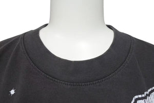 新品未使用 HELLSTAR ヘルスター スケルトン プリント 半袖Ｔシャツ ブラック コットン 骸骨 トップス サイズＬ 中古 4c075183