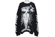 Load image into Gallery viewer, 新品未使用 HELLSTAR ヘルスター ヴィクトリー サーマル プリント 長袖Ｔシャツ ブラック トップス サイズXL 中古 4c075184