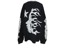 Load image into Gallery viewer, 新品未使用 HELLSTAR ヘルスター ヴィクトリー サーマル プリント 長袖Ｔシャツ ブラック トップス サイズXL 中古 4c075184