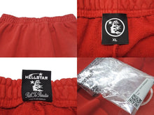 Load image into Gallery viewer, 新品未使用 HELLSTAR ヘルスター スポーツ スウェットパンツ E1A38A84 サイズXL レッド フレイムパターン ウォッシュド加工 中古 4c075185