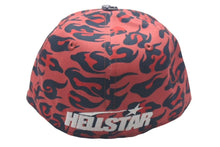 Load image into Gallery viewer, 新品未使用 HELLSTAR ヘルスター SS24 Cheetah Print Fitted Hat チータープリントフィットハット F03653B9 レッド 7 1/8 中古 4c075188