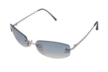 Load image into Gallery viewer, 極美品 CHANEL シャネル リムレス サングラス 4002 c.124/55 サイズ57□19 130 ココマーク ブルー グラデーション 中古 4c075192