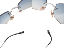 Load image into Gallery viewer, 極美品 CHANEL シャネル リムレス サングラス 4002 c.124/55 サイズ57□19 130 ココマーク ブルー グラデーション 中古 4c075192