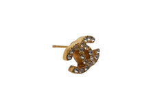 Load image into Gallery viewer, 極美品 CHANEL シャネル ココマーク ラインストーン ピアス GP 01P 3.5g ゴールド金具 アクセサリー ジュエリー 中古 4c075193