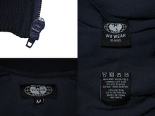 Load image into Gallery viewer, WU-WEAR ウーウェア ベロアジャージ トラックジャケット 90年代 サイズ M ネイビー グリーン 美品 中古 4c075202
