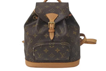 Load image into Gallery viewer, LOUIS VUITTON ルイヴィトン ミニモンスリ リュック バックパック M51137 モノグラム ブラウン 良品 中古 4c075204