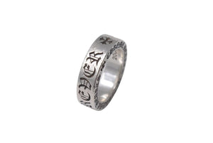 CHROME HEARTS クロムハーツ 6mm スペーサーリング Forever 指輪 サイズ10.5号 重量10.2g シルバー 925刻印 美品 中古 4c075207