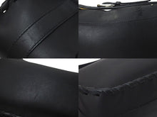 Load image into Gallery viewer, CHRISTIAN DIOR クリスチャンディオール LOVE&amp;PEACE ラインストーン ショルダーバッグ レザー ブラック 美品 中古 4c075209