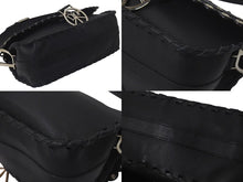 Load image into Gallery viewer, CHRISTIAN DIOR クリスチャンディオール LOVE&amp;PEACE ラインストーン ショルダーバッグ レザー ブラック 美品 中古 4c075209