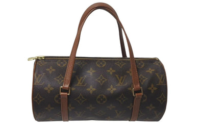 極美品 LOUIS VUITTON ルイヴィトン パピヨン26 ハンドバッグ M51366 モノグラム ブラウン ゴールド金具 中古 4c075211