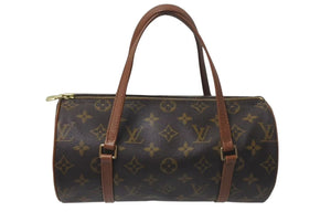 極美品 LOUIS VUITTON ルイヴィトン パピヨン26 ハンドバッグ M51366 モノグラム ブラウン ゴールド金具 中古 4c075211