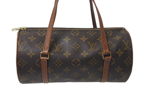 極美品 LOUIS VUITTON ルイヴィトン パピヨン26 ハンドバッグ M51366 モノグラム ブラウン ゴールド金具 中古 4c075211