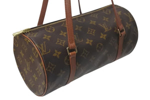 極美品 LOUIS VUITTON ルイヴィトン パピヨン26 ハンドバッグ M51366 モノグラム ブラウン ゴールド金具 中古 4c075211