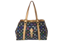 Load image into Gallery viewer, LOUIS VUITTON ルイヴィトン オーレリアMM トートバッグ M40095 村上隆 モノグラムマルチカラー ブラック 美品 中古 4c075212