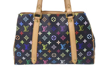 Load image into Gallery viewer, LOUIS VUITTON ルイヴィトン オーレリアMM トートバッグ M40095 村上隆 モノグラムマルチカラー ブラック 美品 中古 4c075212
