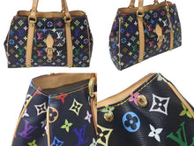 Load image into Gallery viewer, LOUIS VUITTON ルイヴィトン オーレリアMM トートバッグ M40095 村上隆 モノグラムマルチカラー ブラック 美品 中古 4c075212