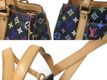 Load image into Gallery viewer, LOUIS VUITTON ルイヴィトン オーレリアMM トートバッグ M40095 村上隆 モノグラムマルチカラー ブラック 美品 中古 4c075212