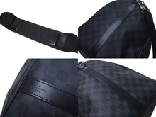 Load image into Gallery viewer, 極美品 LOUIS VUITTON ルイヴィトン ボストンバッグ キーポル55 ダミエ グラフィット N41413 ブラック シルバー金具 中古 4c075215