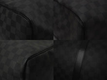 Load image into Gallery viewer, 極美品 LOUIS VUITTON ルイヴィトン ボストンバッグ キーポル55 ダミエ グラフィット N41413 ブラック シルバー金具 中古 4c075215