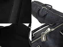 Load image into Gallery viewer, 極美品 LOUIS VUITTON ルイヴィトン ボストンバッグ キーポル55 ダミエ グラフィット N41413 ブラック シルバー金具 中古 4c075215