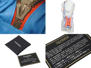 CHANEL シャネル スポーツライン ショルダーバッグ 7番台 ココマーク ナイロンキャンバス ブルー レッド 美品 中古 4c075217