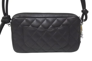 極美品 CHANEL シャネル ワンショルダーバッグ カンボンライン ココマーク 9番台 ラムスキン ブラウン ベージュ 中古 4c075219