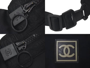 CHANEL シャネル ウエストバッグ・ボディバッグ スポーツライン ココマーク ナイロン 8番台 ブラック 美品 中古 4c075222
