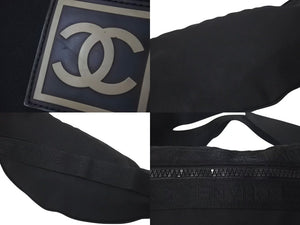 CHANEL シャネル ウエストバッグ・ボディバッグ スポーツライン ココマーク ナイロン 8番台 ブラック 美品 中古 4c075222