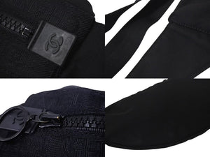 CHANEL シャネル ウエストバッグ・ボディバッグ スポーツライン ココマーク ナイロン 8番台 ブラック 美品 中古 4c075222