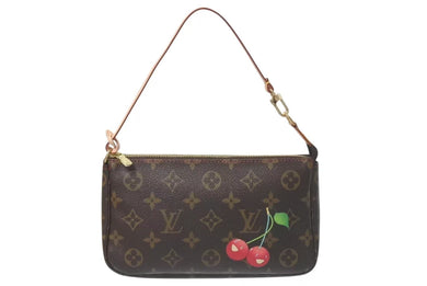 極美品 LOUIS VUITTON ルイヴィトン モノグラム チェリー ポシェットアクセソワール アクセサリーポーチ 村上隆 M95008 中古 4c075223
