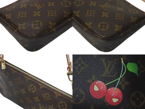 極美品 LOUIS VUITTON ルイヴィトン モノグラム チェリー ポシェットアクセソワール アクセサリーポーチ 村上隆 M95008 中古 4c075223