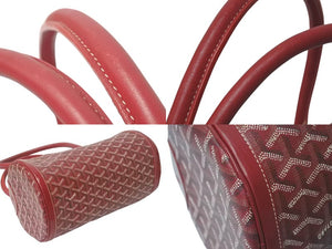極美品 GOYARD ゴヤール KIOS キオス PM 限定品 ゴヤールディンキャンバス レッド シルバー金具 中古 4c075230