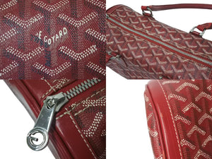 極美品 GOYARD ゴヤール KIOS キオス PM 限定品 ゴヤールディンキャンバス レッド シルバー金具 中古 4c075230
