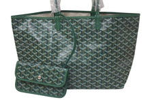 Load image into Gallery viewer, 新品未使用 GOYARD ゴヤール サンルイPM バッグ トートバッグ STLOUIPMLTY09CL09P PVC レザー ヘリンボーン グリーン 中古 4c075238