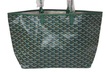 Load image into Gallery viewer, 新品未使用 GOYARD ゴヤール サンルイPM バッグ トートバッグ STLOUIPMLTY09CL09P PVC レザー ヘリンボーン グリーン 中古 4c075238