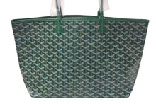 Load image into Gallery viewer, 新品未使用 GOYARD ゴヤール サンルイPM バッグ トートバッグ STLOUIPMLTY09CL09P PVC レザー ヘリンボーン グリーン 中古 4c075238