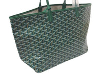 Load image into Gallery viewer, 新品未使用 GOYARD ゴヤール サンルイPM バッグ トートバッグ STLOUIPMLTY09CL09P PVC レザー ヘリンボーン グリーン 中古 4c075238