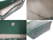 Load image into Gallery viewer, 新品未使用 GOYARD ゴヤール サンルイPM バッグ トートバッグ STLOUIPMLTY09CL09P PVC レザー ヘリンボーン グリーン 中古 4c075238