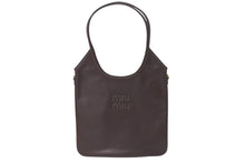 Load image into Gallery viewer, 新品未使用 MIUMIU ミュウミュウ IVY アイビー トートバッグ 5BG231 ブラウン レザー ゴールド金具 中古 4c075239