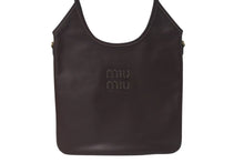 Load image into Gallery viewer, 新品未使用 MIUMIU ミュウミュウ IVY アイビー トートバッグ 5BG231 ブラウン レザー ゴールド金具 中古 4c075239