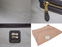 Load image into Gallery viewer, 新品未使用 MIUMIU ミュウミュウ IVY アイビー トートバッグ 5BG231 ブラウン レザー ゴールド金具 中古 4c075239