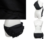 Load image into Gallery viewer, PRADA プラダ ウエストバッグ ボディバッグ トライアングルロゴ 2VL005 ナイロン ブラック シルバー金具 美品 中古 4c075240