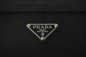 PRADA プラダ ウエストバッグ ボディバッグ トライアングルロゴ 2VL005 ナイロン ブラック シルバー金具 美品 中古 4c075240