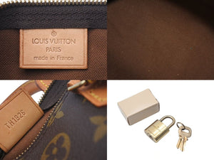 極美品 LOUIS VUITTON ルイヴィトン ミニスピーディ ハンドバッグ モノグラム M41534 PVC ブラウン ゴールド金具 中古 4c075242