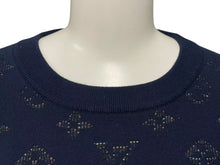 Load image into Gallery viewer, 極美品 LOUIS VUITTON ルイヴィトン 20AW ニット セーター モノグラム RM202Q TBV HIN44W ネイビー サイズXL 中古 4c075243